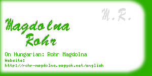 magdolna rohr business card